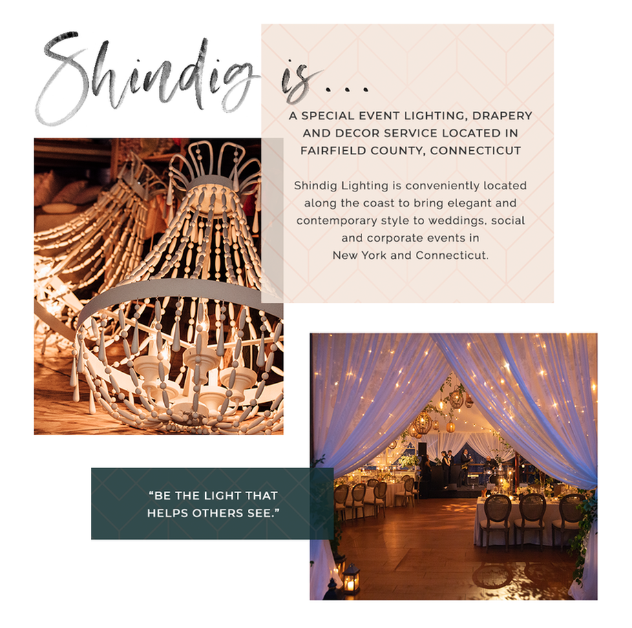 Special event lighting drapery and decor for weddings and social events located in Connecticut and New York